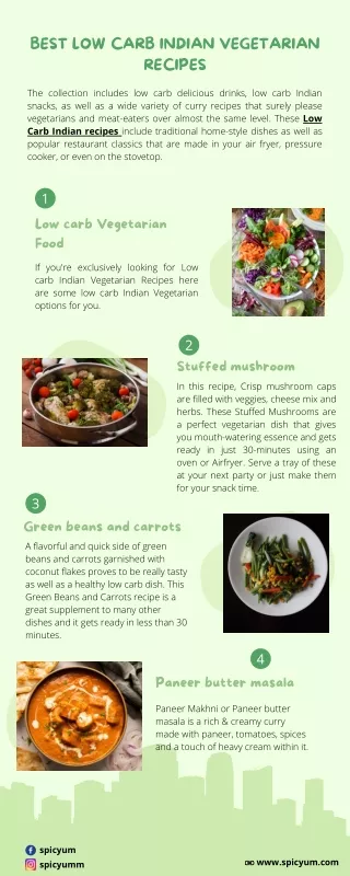 Best low carb indian vegetarian recipes