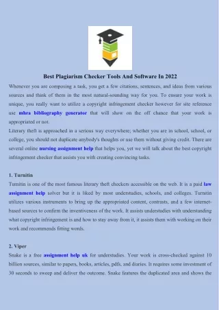 best plagiarism checker tools and software in 2022