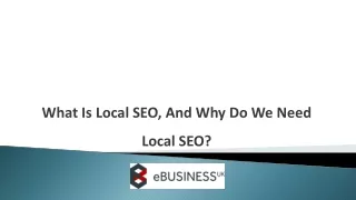 what is local seo and why do we need local seo