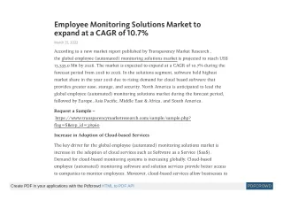 employee monitoring solutions market to expand
