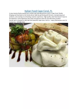 Italian Food Cape Coral, FL