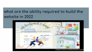 what are the ability required to build the website in 2022