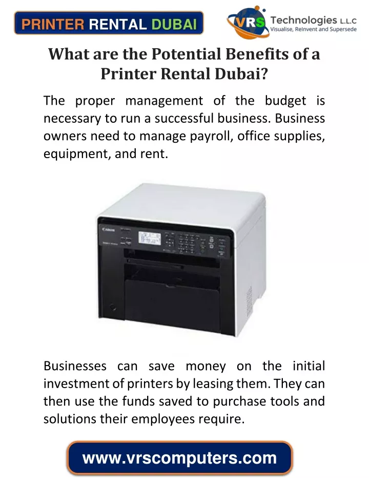 printer rental dubai