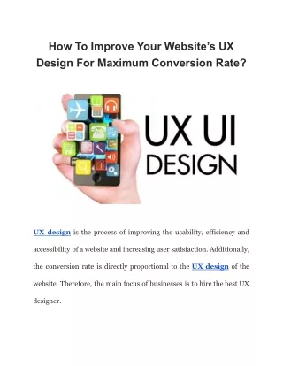how to improve your website s ux design