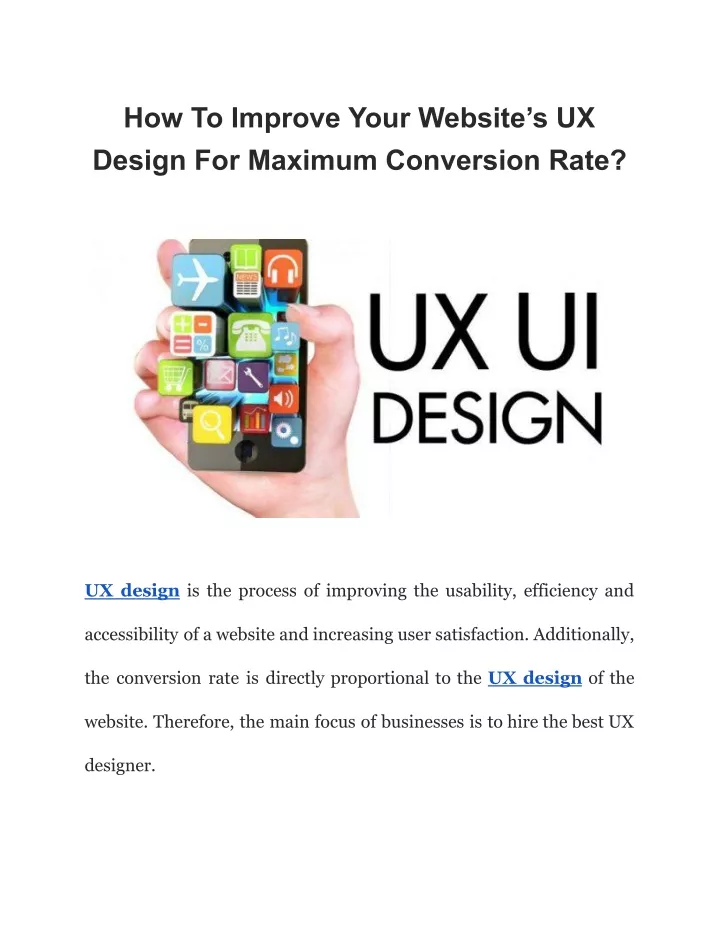 how to improve your website s ux design