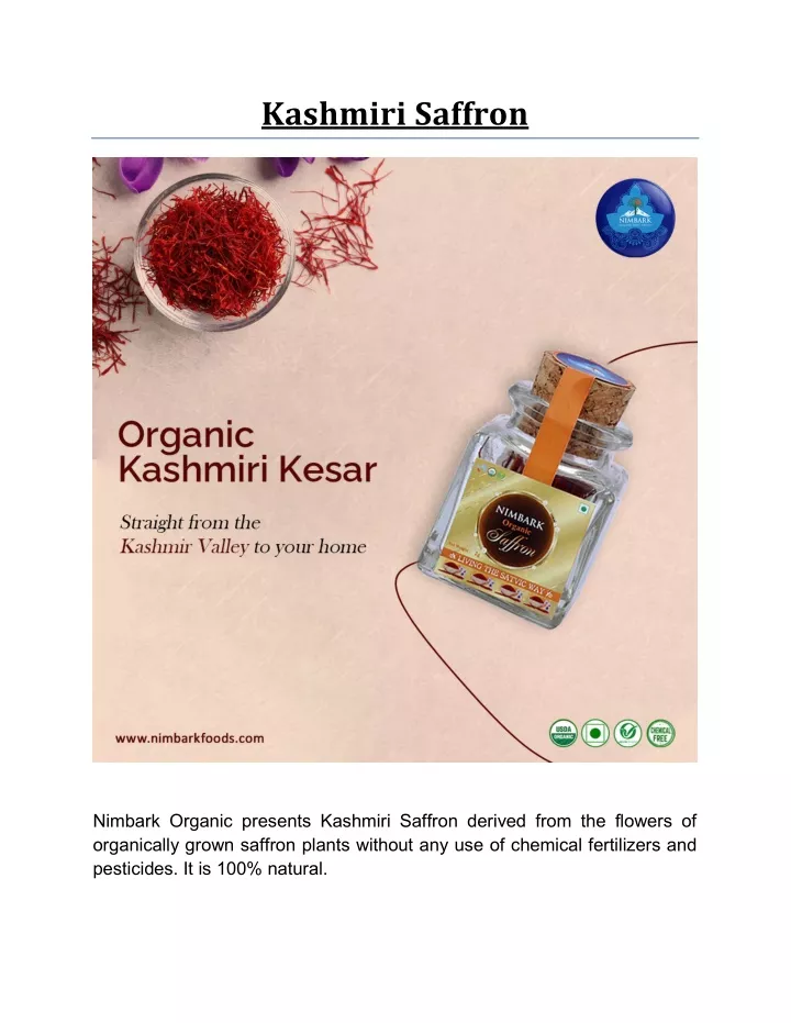 kashmiri saffron