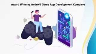 award winning android game app development company