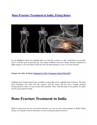 bone fracture treatment in india fixing bones