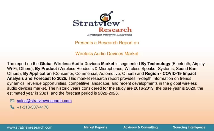 presents a research report on wireless audio