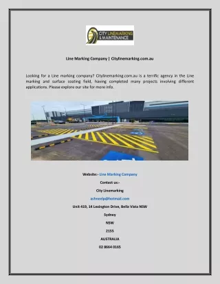 line marking company citylinemarking com au