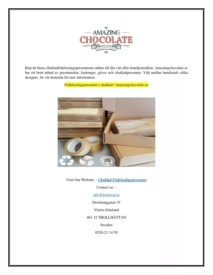 k p de b sta chokladf delsedagspresenterna online