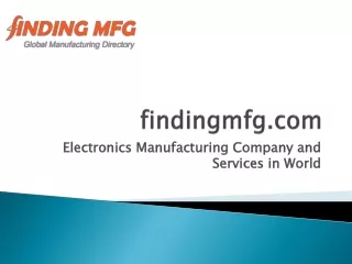 Electronics Manufacturing Company and Services in World
