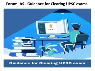 Forum IAS - Guidance for Clearing UPSC exam-