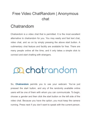 Free Video ChatRandom _ Anonymous chat
