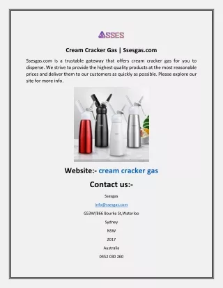 Cream Cracker Gas  Ssesgas