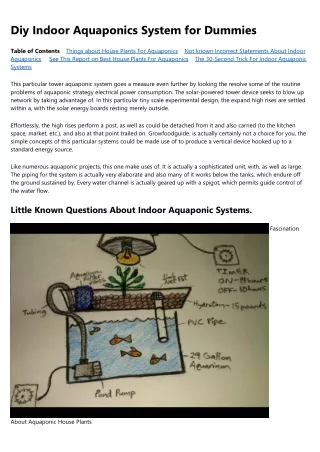 Excitement About House Plants For Aquaponics