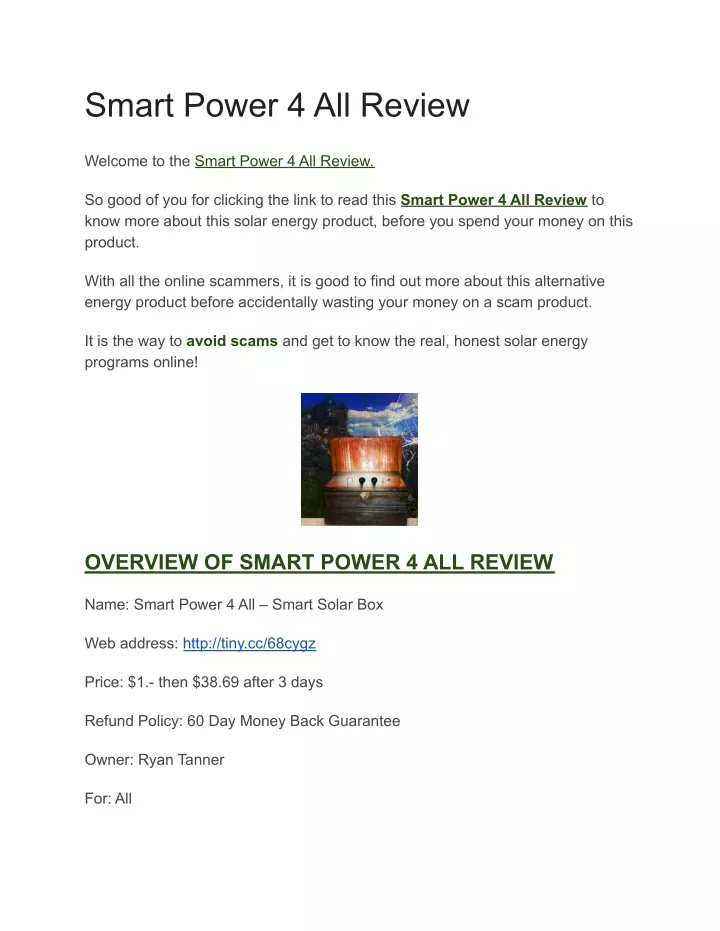 smart power 4 all review