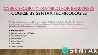 cyber security training for beginners course