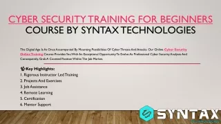 cyber security training for beginners course by syntax technologies