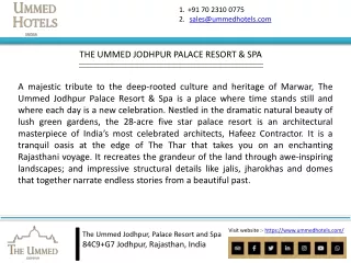 1 91 70 2310 0775 2 sales@ummedhotels com
