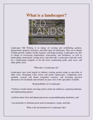 what is a landscaper