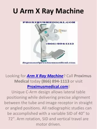 u arm x ray machine