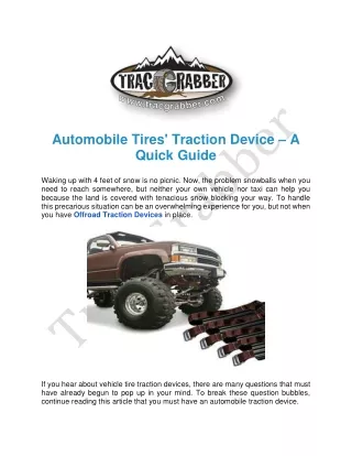 Buy Trac-Grabber Offroad Traction Devices Online in Florida