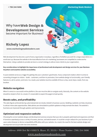 Benefits Of Web Development Towards Your Business - PDF