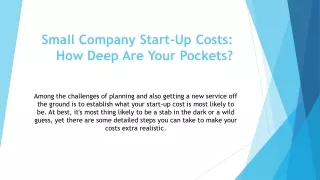 Small Company Start-Up Costs