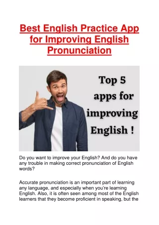 Best English Practice App for Improving English