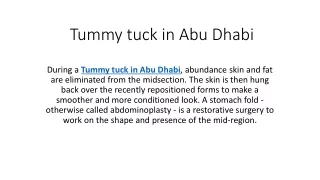 tummy tuck in abu dhabi