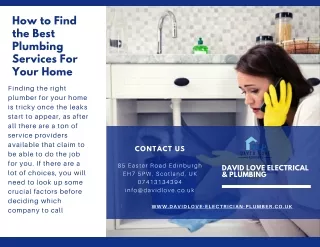 How to Find the Best Plumbing Services For Your Home