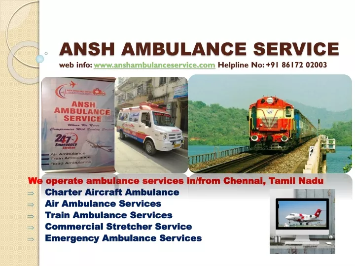 ansh ambulance service web info www anshambulanceservice com helpline no 91 86172 02003