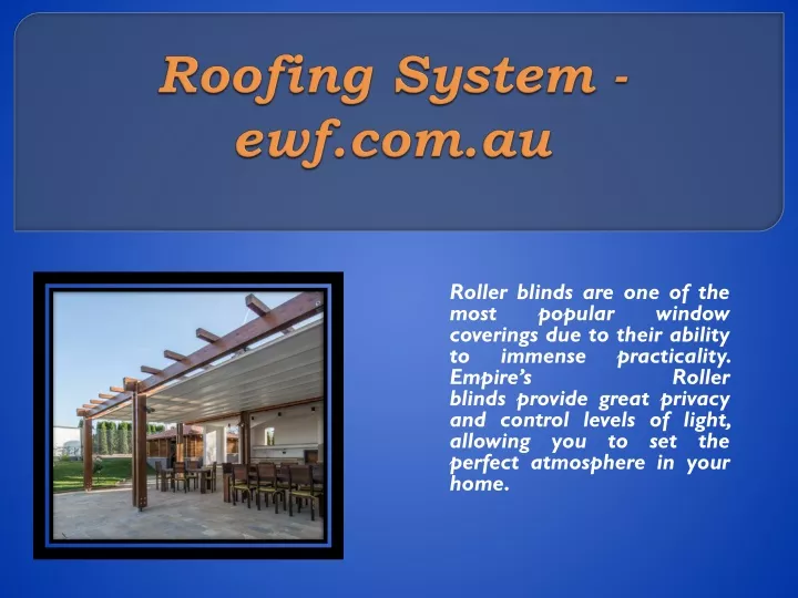 roofing system ewf com au