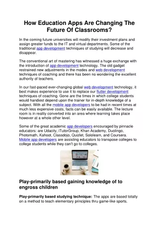 how education apps are changing the future