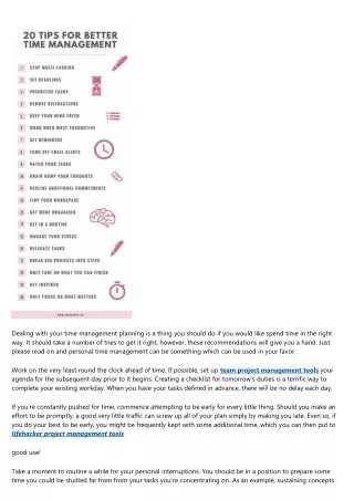 dealing with your time management planning