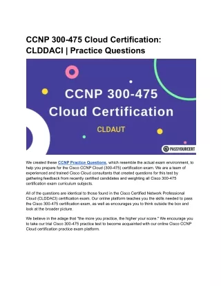 ccnp 300 475 cloud certification clddaci practice