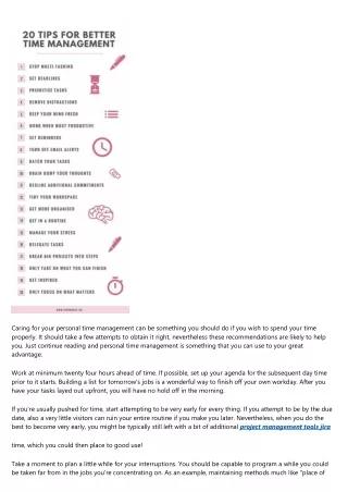 caring for your personal time management