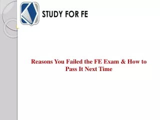 reasons you failed the fe exam how to pass it next time
