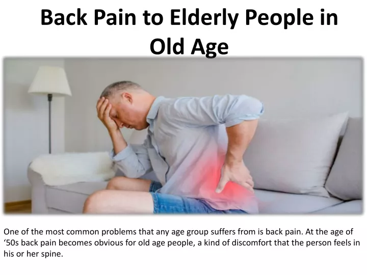 back pain to elderly people in old age