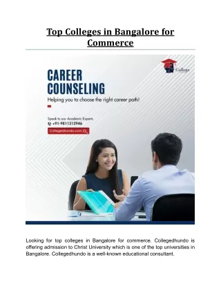 top colleges in bangalore for commerce