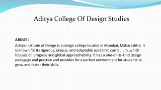 aditya college of design studies