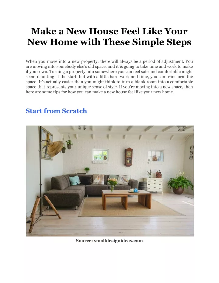 make a new house feel like your new home with