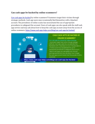 can cash apps be hacked by online scammers