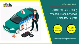 Opt for the Best Driving Lessons in Broadmeadows & Meadow Heights