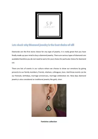 Lets check why Diamond jewelry is the best choice of all