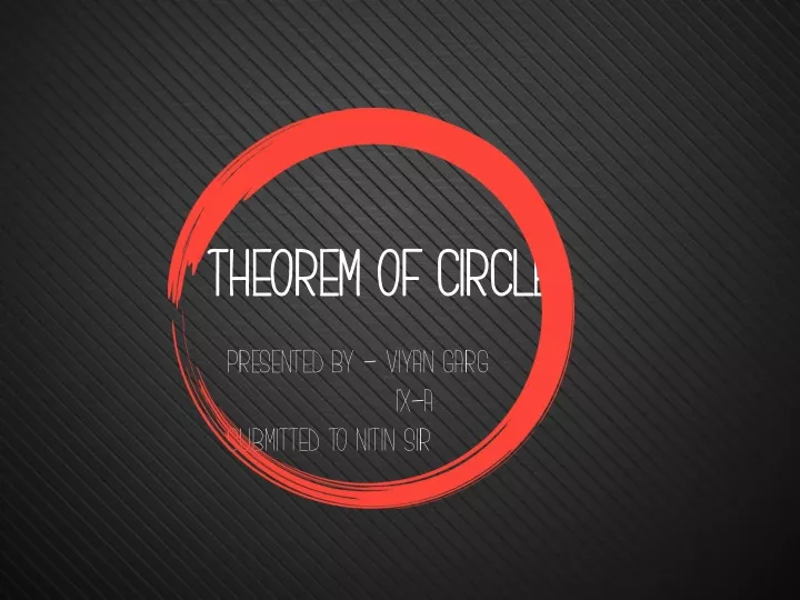 theorem of circle