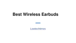 Best Wireless Earbuds
