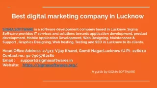 best digital marketing company in lucknow