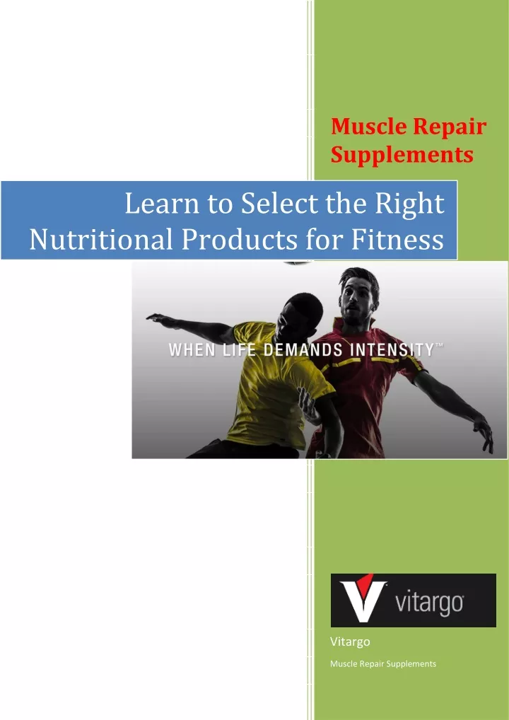 muscle repair supplements